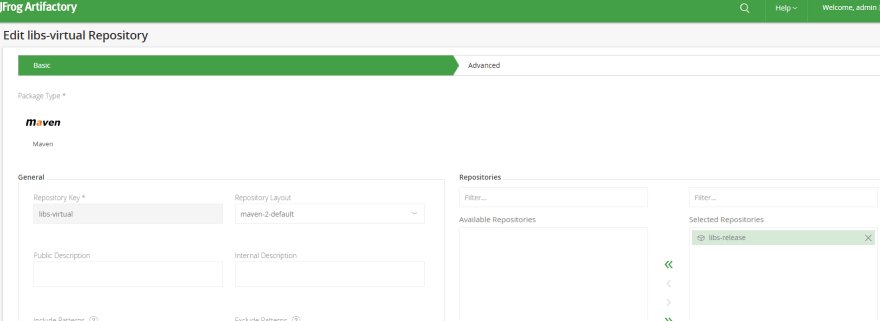 Virtual Repo Artifactory